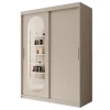 Meubella - Kledingkast Bodhi - Beige - 150 cm - Met spiegel New