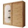 Meubella - Kledingkast Bodhi - Eiken - 200 cm - Met spiegel Sale