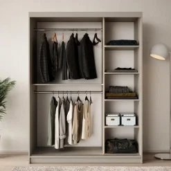 Meubella - Kledingkast Bravanti - Beige - 150 cm Sale