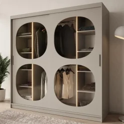 Meubella - Kledingkast Bravanti - Beige - 200 cm Best