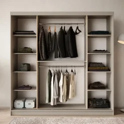 Meubella - Kledingkast Bravanti - Beige - 200 cm Best