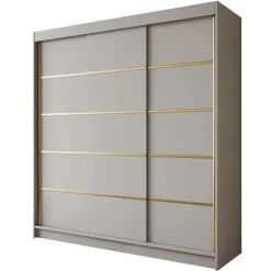 Meubella - Kledingkast Eagle - Beige - 200 cm