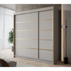 Meubella - Kledingkast Eagle - Beige - 200 cm