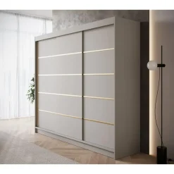 Meubella - Kledingkast Eagle - Beige - 250 cm Sale