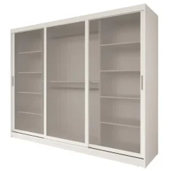 Meubella - Kledingkast Fessaro - Wit - 250 cm Outlet