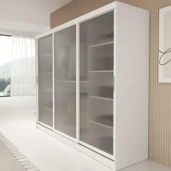 Meubella - Kledingkast Fessaro - Wit - 250 cm Outlet