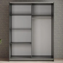 Meubella - Kledingkast Ganaro - Grijs - 150 cm Best
