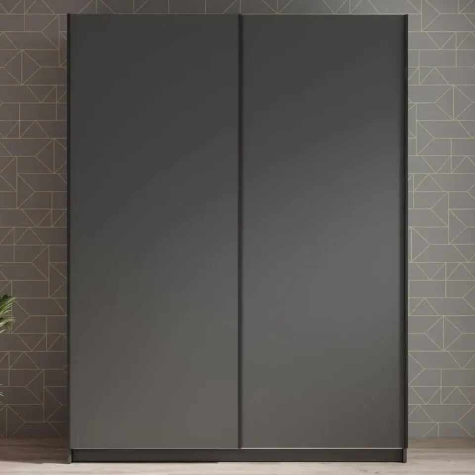 Meubella - Kledingkast Ganaro - Grijs - 150 cm Best