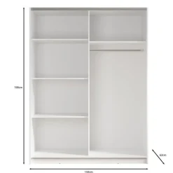 Meubella - Kledingkast Ganaro - Grijs - 150 cm Best