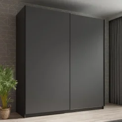 Meubella - Kledingkast Ganaro - Grijs - 180 cm Sale