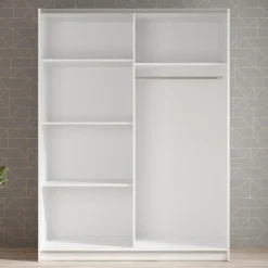 Meubella - Kledingkast Ganaro - Wit - 150 cm Hot