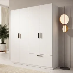 Meubella - Kledingkast Lillian - Wit - 180 cm Clearance