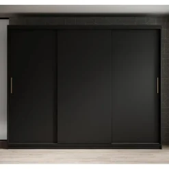 Meubella - Kledingkast Mandalin - Zwart - 250 cm Discount