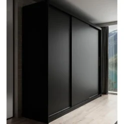 Meubella - Kledingkast Mandalin - Zwart - 250 cm Discount