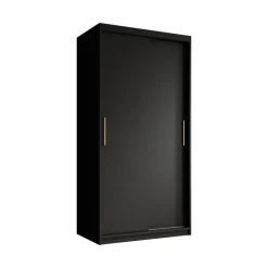 Meubella - Kledingkast Mandalin - Zwart - 100 cm Best