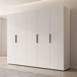 Meubella - Kledingkast Marquesa - Wit - 250 cm Clearance