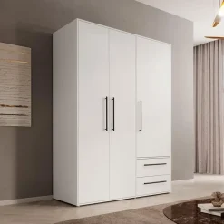 Meubella - Kledingkast Mayen - Wit - 145 cm Best