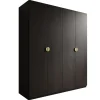 Meubella - Kledingkast Monor - Zwart eiken - 180 cm Outlet