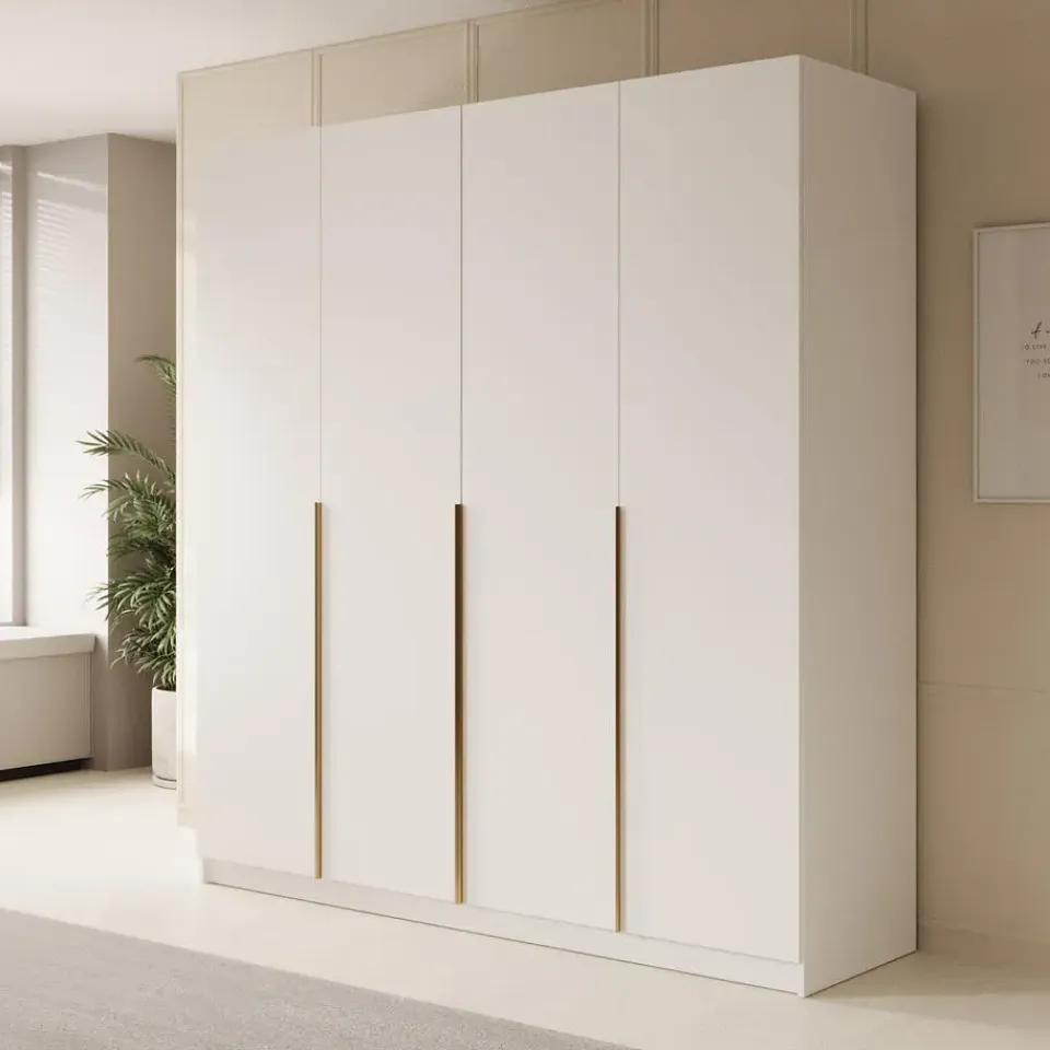 Meubella - Kledingkast Sabre 2 - Wit - 200 cm New