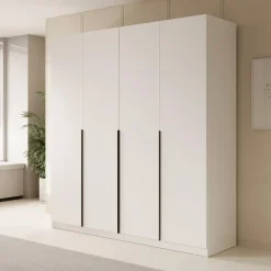 Meubella - Kledingkast Sabre - Wit - 200 cm Best