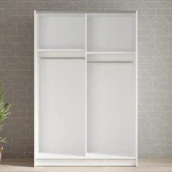 Meubella - Kledingkast Salta - Wit - 120 cm - Met spiegel Clearance