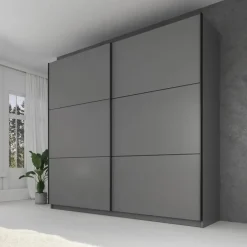 Meubella - Kledingkast Samantha - Grijs - 217 cm Discount