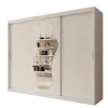 Meubella - Kledingkast Ulysses - Wit - 250 cm - Met spiegel Clearance