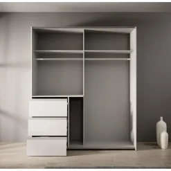 Meubella - Kledingkast Walter - Wit - 170 cm Clearance