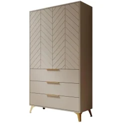 Meubella - Kledingkast Xiano - Beige - 103 cm Hot