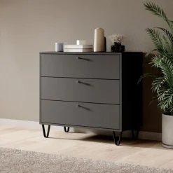 Meubella - Ladekast Apula - Antraciet - 84 cm Clearance