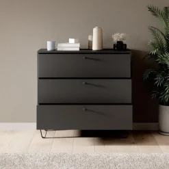 Meubella - Ladekast Apula - Antraciet - 84 cm Clearance