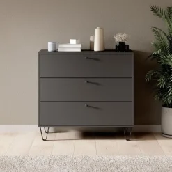 Meubella - Ladekast Apula - Antraciet - 84 cm Clearance