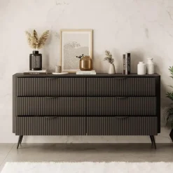 Meubella - Ladekast Lima - Zwart - 163 cm New