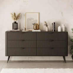 Meubella - Ladekast Lima - Zwart - 163 cm New