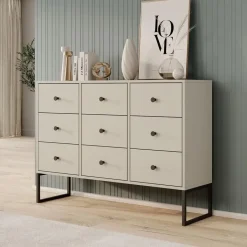 Meubella - Ladekast Lyndall - Beige - 115 cm Discount