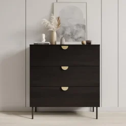 Meubella - Ladekast Monor - Zwart eiken - 100 cm Hot