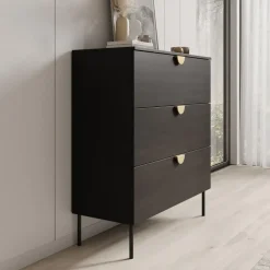 Meubella - Ladekast Monor - Zwart eiken - 100 cm Hot