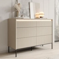 Meubella - Ladekast Timoteo - Beige - 130 cm Online