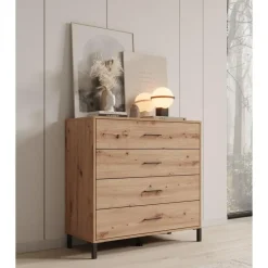 Meubella - Ladekast Vidor - Eiken - 93 cm New