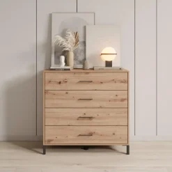 Meubella - Ladekast Vidor - Eiken - 93 cm New