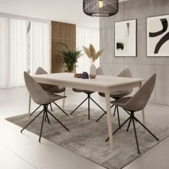 Meubella - Reunion - Eetkamertafel - Beige - 180x90x75 cm Best