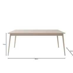 Meubella - Reunion - Eetkamertafel - Beige - 180x90x75 cm Best