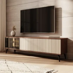 Meubella - Riverhead - TV-Meubel - Beige/Eiken - 180 cm Hot