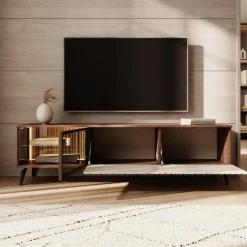 Meubella - Riverhead - TV-Meubel - Beige/Eiken - 180 cm Hot