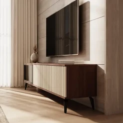 Meubella - Riverhead - TV-Meubel - Beige/Eiken - 180 cm Hot