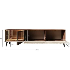 Meubella - Riverhead - TV-Meubel - Beige/Eiken - 180 cm Hot