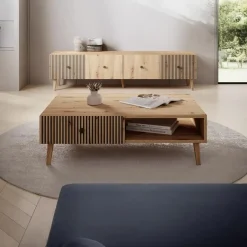 Meubella - Salontafel Bali - Eiken - 102 cm New