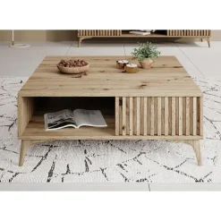 Meubella - Salontafel Evy - Eiken - 80 cm Online