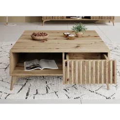 Meubella - Salontafel Evy - Eiken - 80 cm Online