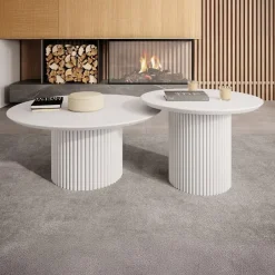 Meubella - Salontafel Mixx - Wit - Set van 2 Clearance